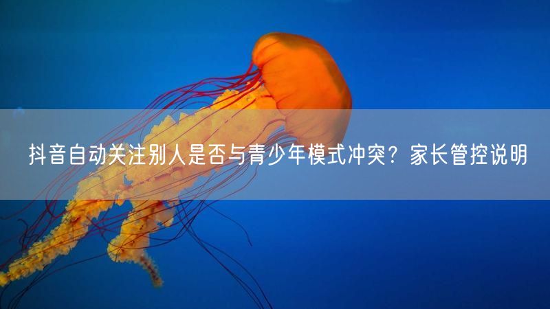 抖音自动关注别人是否与青少年模式冲突？家长管控说明
